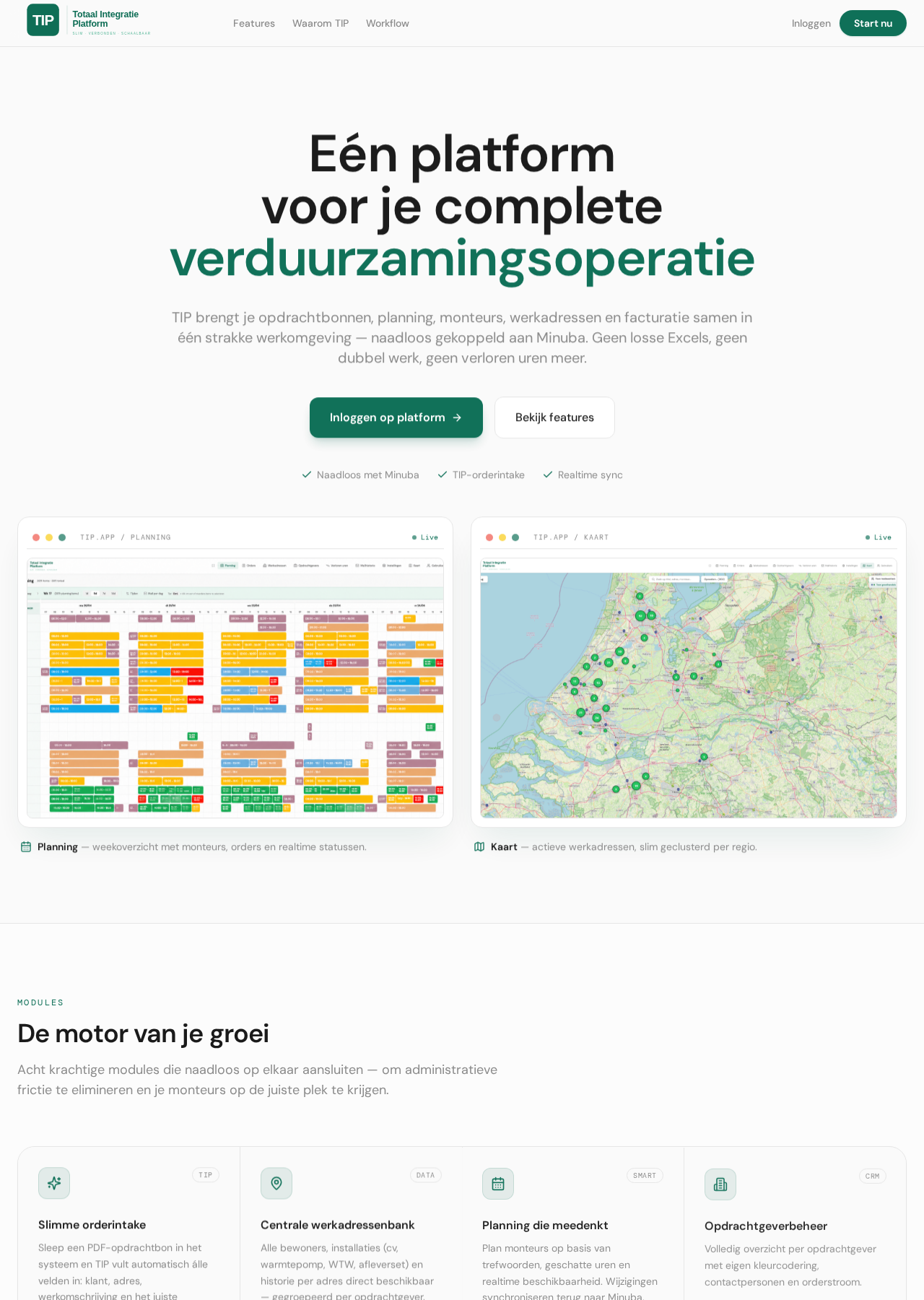Website van Totaal Integratie Platform